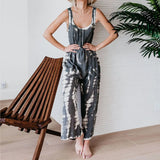 Fashion Women Sleeveless Straps Jumpsuits Baggy Pants Summer Loose Baggy Rompers Womens Jumpsuits Casual Long