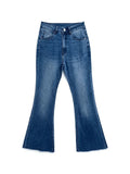 Washed Push Up Flare Leg Jeans-Outfit
