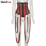 Puss Skinny Camouflage Colorful Cotton Women Sling Corset Top Sleeveless Zipper Sexy Tank Party Streetwear Fitness