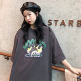 Women Cartoon Printing Leisure Soft Loose Streetwear Tees Womens Funny T Shirt Female Harajuku Summer Clothing