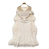 New Knitted Dress Women's French Retro High-End Slim Slimy Temperament Of The Body Fishtail
