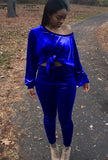 Casual Velour Top and Pants 2PC