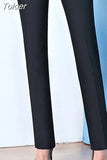 Women Blazer Elegant Chic Office Spring Autumn Professional Casual Solid Single Button Long Sleeve Blazer Straight Pants