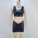 Toloer Style 2023 Summer New Sexy Tight Crop Vest Package Hip Short Skirt Suit Female-Outfit