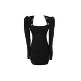 Winter Sweater Knitted Dress Women Long Sleeve Sexy Bodycon Y2k Mini Dress Female Elegant One Piece Dress Korean