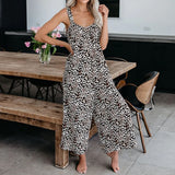 Summer Female Jumpsuit Body Overalls For Women Sleeveless Tie-dye Beach Boho Casual Jumpsuit Homewear Beach