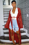 Knit Hollow Out Long Cardigans with