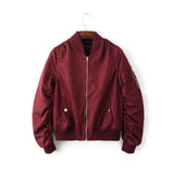 Philosophy Autumn Winter Long Sleeved Pilot Jackets Women Basic All-match Coat Female Bomber Jacket Lady Flight