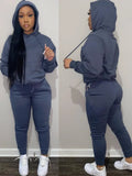Long Sleeve Hooded Sweatsuit with
