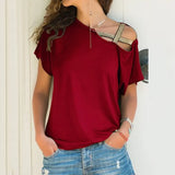 Large Size 2019 Harajuku Summer Oversized T Shirt Women Casual Sexy Off Shoulder Office TShirt Plus Size Party Tops
