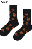 Harajuku Men Socks Funny Colorful Cartoon Dot Striped Sokken Casual Japanese Style Street Skateboard Calcetines