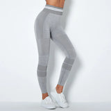 Athletic Seamless Striped Set Gym Sport Suit Workout Clothes Women Long Sleeve Shirts Seamless Shorts Fitness
