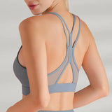 Gym Top Quick Dry Women Sports Tops Seamless Running Workout Crop Top Clothes Hollow Out Fintess Shirt Tank