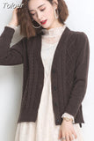 Women Knitted Cardigan Sweater Coat Slim Elegant V Neck Female Cardigans Long Sleeve Cardigans Single Breasted Lady