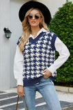 V-Neck Capped Sleeve Knit