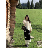 Wave Point Splicing Skirt Women's Dress 2025 New High-End Design Feeling Thin Straight-Tender