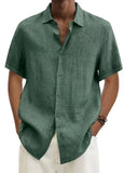 Explosion Summer V-Neck Button Cotton Cotton Pure Cotton Shirt Shirt Man Shirt