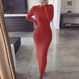 Dress Black Long Sleeve Plus Size Clothing Autumn Winter Fashion Twist Knitted Jumper Sweater Dresses For Women