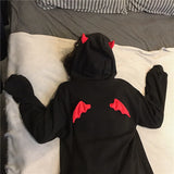 Toloer Autumn / Winter Hoodie Ins Hikhara Night Wind Plus Velvet Hooded Top Loose Plus Size Korean Coat Women's