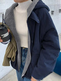 Preppy Reversible Lambswool Hooded Jacket-Outfit
