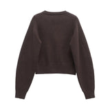 2025 New Women's Gold Buckle Pocket Dress Short Long-Sleeved Knitted