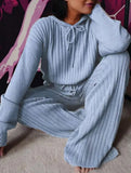 Knitting Hoody Top and Pants 2PC Lounge
