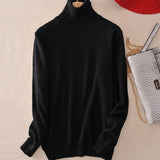 Sweater Women Turtleneck 2021 Winter White Women's Turtleneck Ladies Cashmere Sweater Pullover Female Women