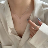 Square Shell Necklace-Outfit