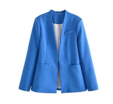 Women Blazers Set 2022 New Women's Office Suit Coat Vintage Long Sleeve Jacket Casual Female Tops And High Waist