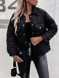 Turndown Collar Button Up Jacket with