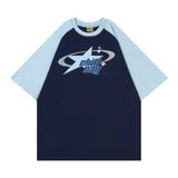 Star Graphic Raglan Short Sleeve Oversized Tee-Outfit