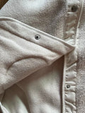 classic oversize jacket with hood made of imitation