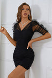 Spliced Mesh Mini Bodycon