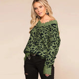 Sweater Autumn Plus Size Long Sleeve Green Knitted Sweater Women Warm Loose Soft Winter Woman Sweater Knitting