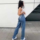 Autumn Winter Women Baggy Jeans Oversize Pants Butterfly Print High Waist Mom Jeans Overalls Streetwea Denim