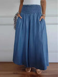 New Hot Women's Fashion Casual To Take Wide Legs Tight Waist Bandwidth
