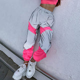 2025 Autumn And Winter New Sports Leisure Mid-Rise Splicing Reflective Leisure