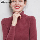 Women's Turtleneck Sweater Pullover Women Autumn Winter Pull Femme 2021 Winter Clothes Women Basic Warm Vintage Sweater