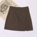 Half-Dressed New Spring And Summer 2025 New Suit Skirt High-Waisted Hip-Proof Open-Fork Skirt