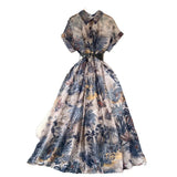 Style French Style Elegant Print Dress Women's New Summer Skinny And Gentle Style