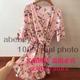 Ruffled Women Playsuits Elastic High Waist Bow Female Jumpsuit Romper Butterfly Sleeve Short Overalls for