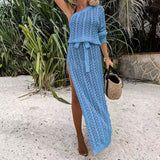 Dress Empty Beach Dress Perspective Solid Long