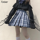 Women Shirts Off Shoulder Peter Pan Collar Sweet Lolita Style Lovely Solid Long Lantern Sleeve Bow Lace Up Female Leisure