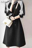 Dresses for Women Simple Temperament Jupe Y2k Clothes 2023 Vestidos De Mujer Zipper Stand Neck Loose Casual Dress