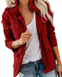 Women Zipper Jacket Autumn Female Outerwear Long Sleeve Casual Streetwear Coat Windbreaker Anorak Stand Collar Military
