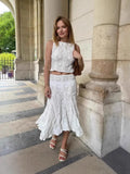 East New Women's Fashion Casual Sexy Two-Piece Round Collar Blouse Dress