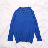 Winter Women Knitted 2 Piece Set Polo's Long Sleeve Sweater + Knitted Casual Pants 2 Piece Set Outfit 3