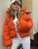 Casual Button With Hood Padding