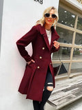 Autumn And Winter New Long Haired Women's Coat Ebay Large-Size Coat Wish Double
