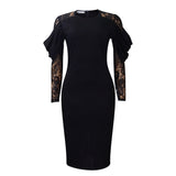Women's New Fashion Temperament Lace Splicing Body Sexy OL African